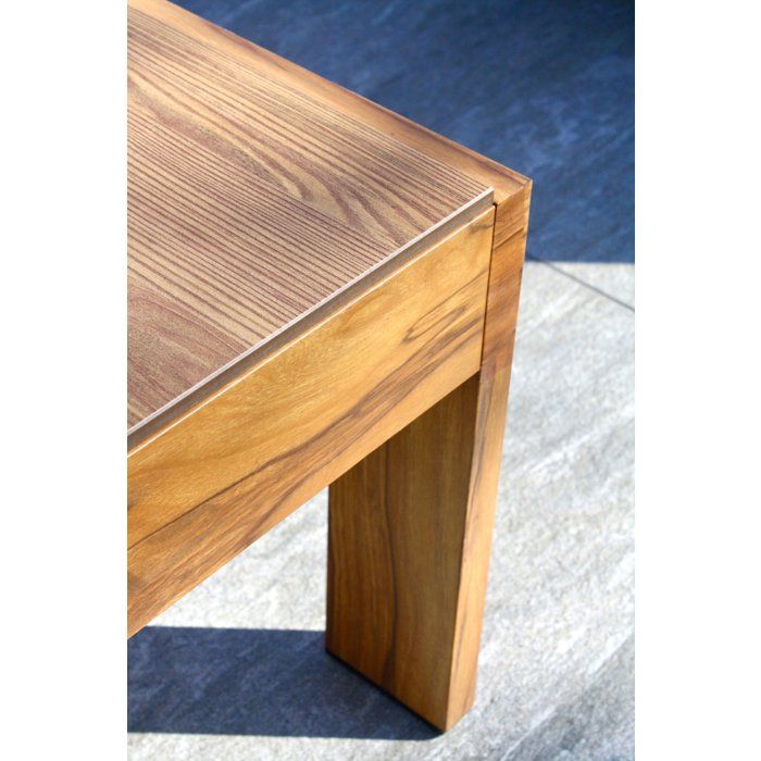 Salon de jardin d'angle - Marron - Aluminium effet bois - 5 places - Majorque