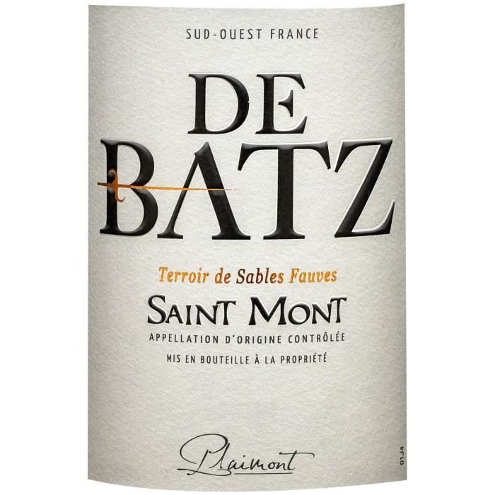 Château Plaimont De Batz 2020 Saint Mont - Vin rouge du Sud-Ouest