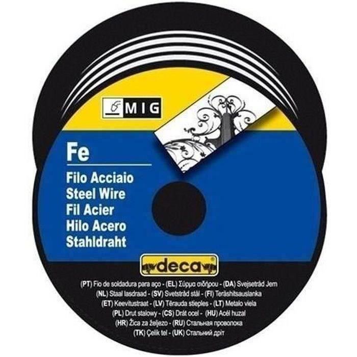 Bobine fil acier pour soudure MIG/MAG DECA - Ř fil 0,6 mm - 0,7 kg