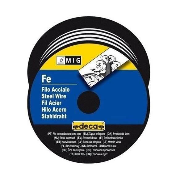 DECA Bobine fil acier pour soudure MIG/MAG ÿ fil 0,8 mm 0,7 kg