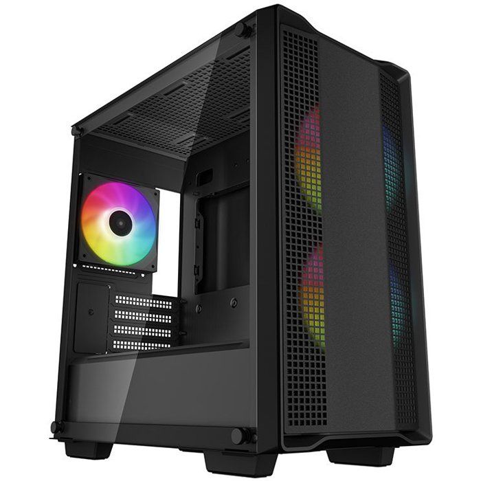 Boitier PC - DEEPCOOL - R-CC360-BKAPM3-G-1 - CC360 ARGB - Mini tour - Format Micro-ATX - 3 ventilateurs ARGB - Noir