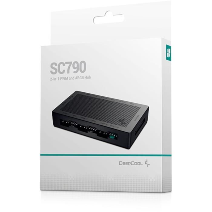 Deepcool - SC790 - Hub Pwm et ARGB - 6 ports ARGB (3 broches) / 6 ports PWM - Alimentation pas prise Sata