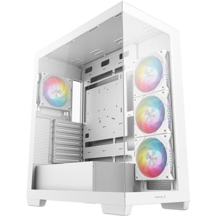 Boitier sans alimentation - DEEPCOOL CG580 4F - Moyen tour - Format E-ATX - Blanc