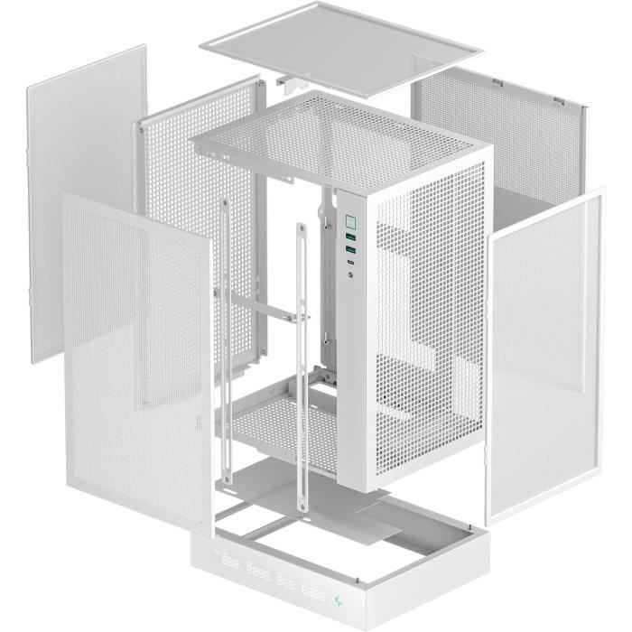 Boitier sans alimentation - DEEPCOOL CH170 Digital - Mini tour - Format M-ITX - Blanc