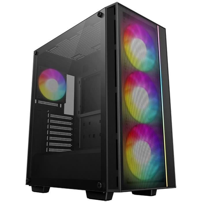 Boîtier PC - DEEPCOOL - MATREXX 55 V4 Mesh C - Moyen tour - ATX - Verre trempé - Façade Mesh - ARGB - Noir