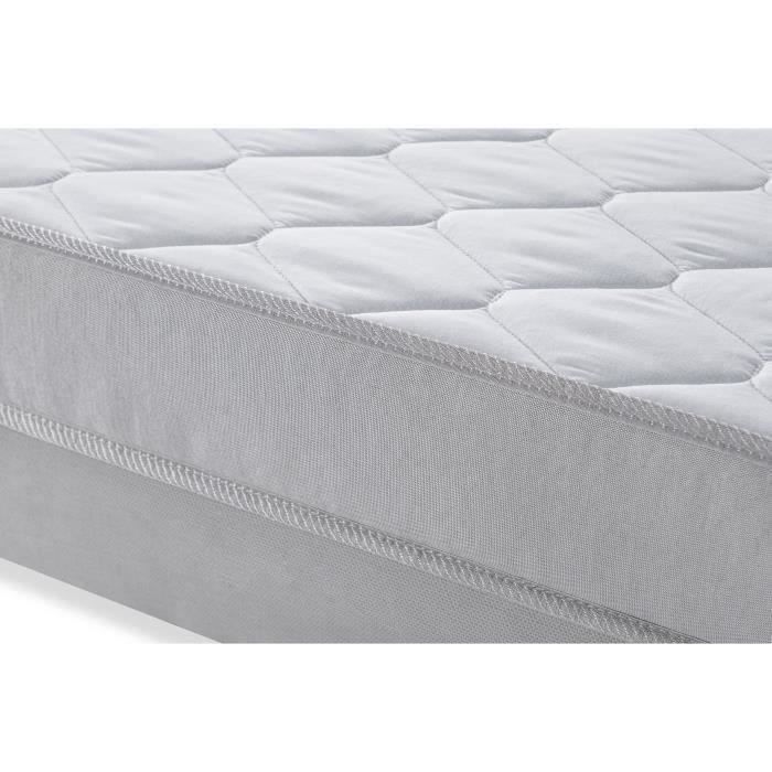 Ensemble Matelas 140x190 cm + Sommier - Mousse - 5 zones - 15 cm - Ferme - DEKO DREAM Airflex