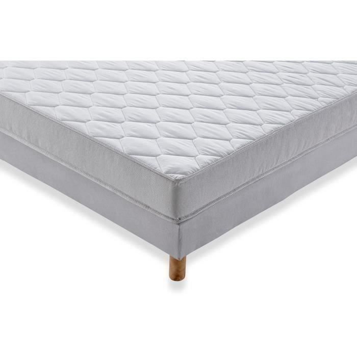 Ensemble Matelas 140x190 cm + Sommier - Mousse - 5 zones - 15 cm - Ferme - DEKO DREAM Airflex