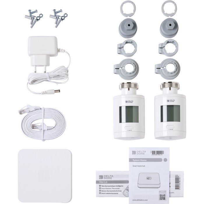 Tetes Thermostatiques et box connectée - Delta Dore - Pack TRV 1.0 connecté - 6050664