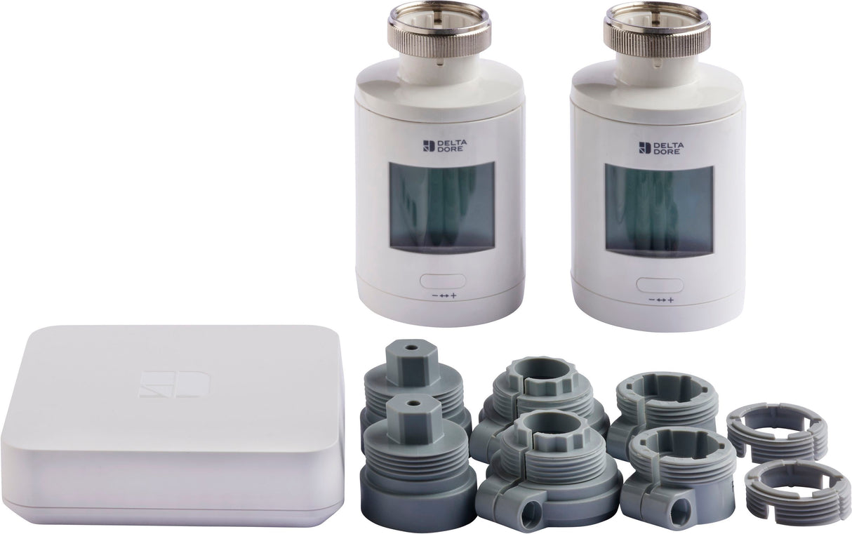 Tetes Thermostatiques et box connectée - Delta Dore - Pack TRV 1.0 connecté - 6050664