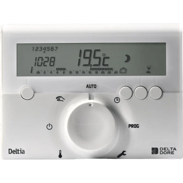 Programmateur filaire - DELTA DORE - Deltia 8.00 - Pour chaudiere pompe a chaleur ou radiateurs électriques