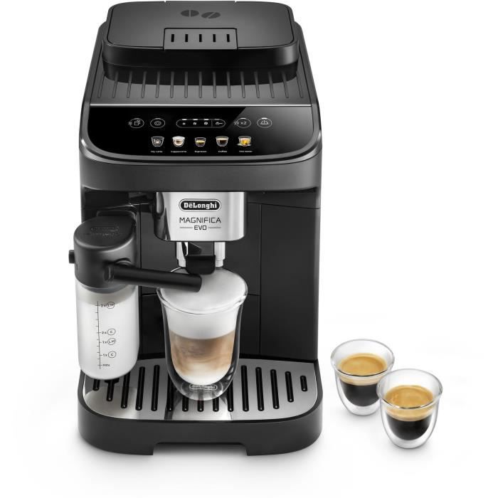 Machine expresso automatique avec broyeur De'Longhi Magnifica Evo - ECAM290.61.B -technologie boissons lactÈes, Noir