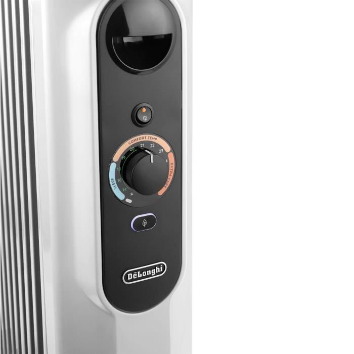 Radiateur bain d'huile - DELONGHI - 1500 W - Jusqu'a 45 m2 - Mobile - Fonction anti-gel - Gris