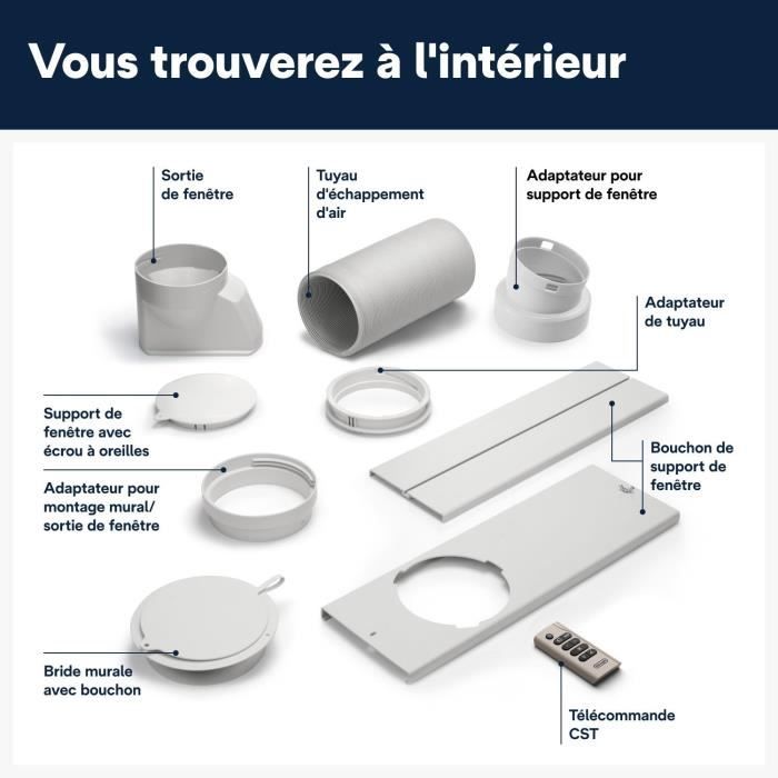 Climatiseur mobile - DELONGHI - PAC EL110 WIFI - 2900 W - 11 000 Btu/h - 3 vitesses - Ventilateur / déshumidificateur