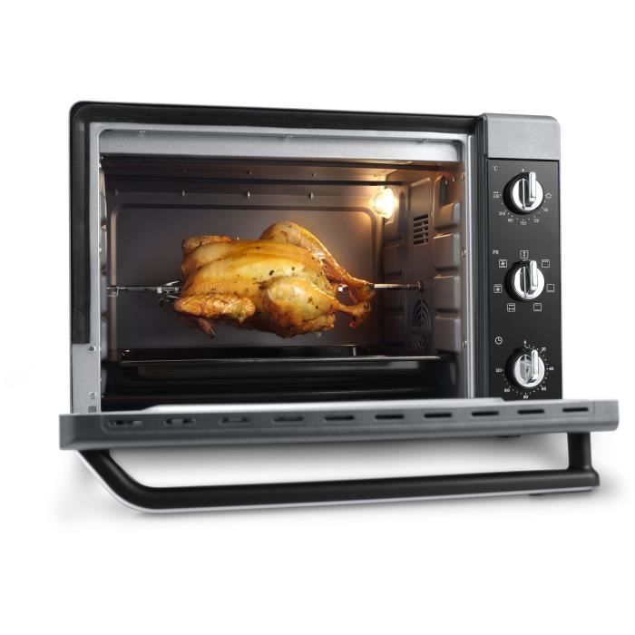 Mini-four - Chaleur tournante - Tournebroche - DELONGHI - EO40123.S - Noir - 40 L - 51,5 x 44 x 36 cm - 2000 W