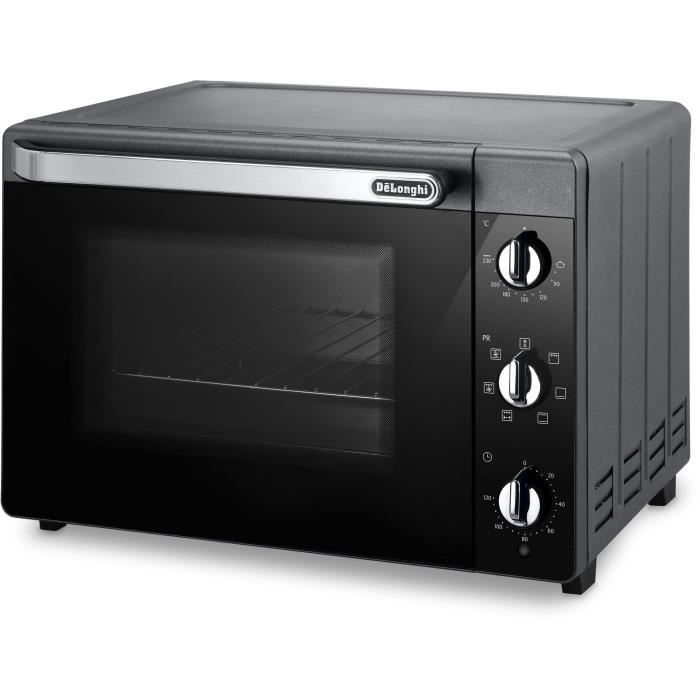 Mini-four - Chaleur tournante - Tournebroche - DELONGHI - EO40123.S - Noir - 40 L - 51,5 x 44 x 36 cm - 2000 W