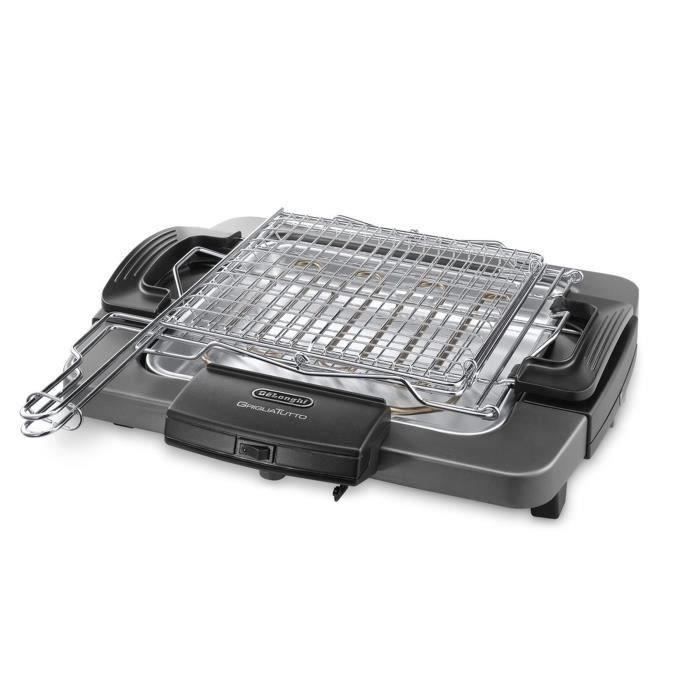 Barbecue Èlectrique DELONGHI BQ60.X - Double grille - 1 900 W - Plateau aluminium amovible