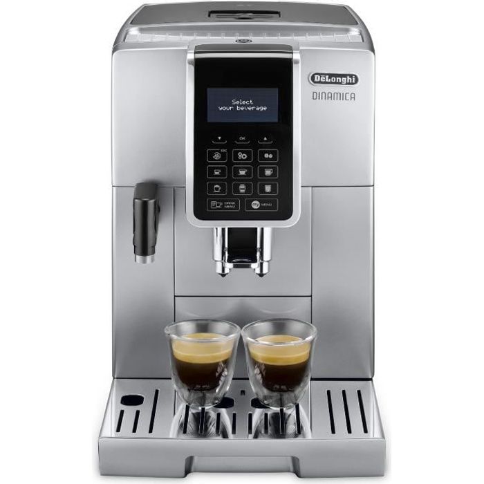 Machine expresso broyeur - De'Longhi - Dinamica - ECAM350.75.S - 6 recettes - Argent