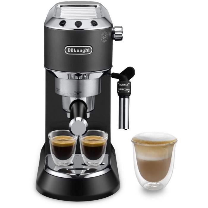 Machine expresso classique - DELONGHI EC685.BK Dedica Style - Noir - CafÈ moulu et dosettes ESE - 15 bars - 1L