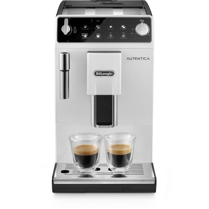 De'Longhi Autentica ETAM 29.513.WB Machine a café automatique avec buse vapeur Cappuccino 15 bar blanc
