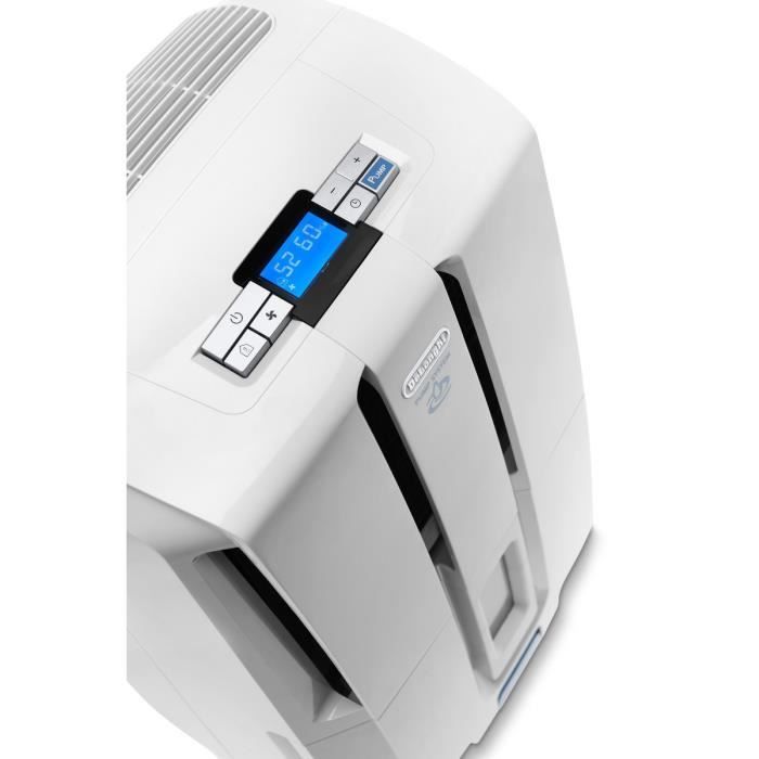 DELONGHI - DD230P - Déshumidificateur d'air - 30L/24h - Gaz R290 - Réservoir 7L - Blanc