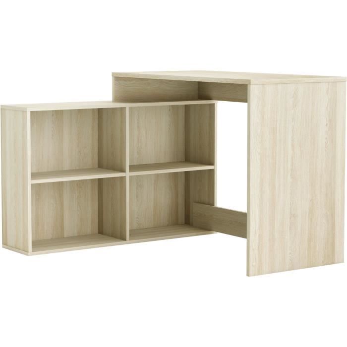 DEMEYERE Bureau d'angle contemporain dÈcor chene Shannon - L 112 cm - NAGANO