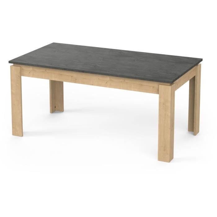 Table a manger seule AUSTIN - 6 personnes - Décor chene Hamilton et Sidewalk - L179 x P 90 x H 77 cm - DEMEYERE