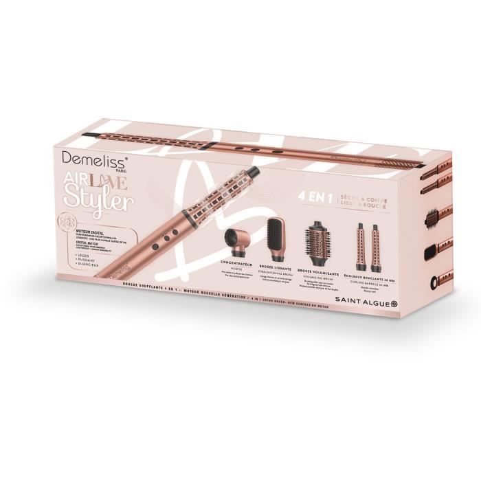 Brosse Soufflante Multistyler -SAINT ALGUE - Demeliss AIRFLOW STYLER - Seche & Coiffe, Lisse & Boucle - Coloris Exclusif