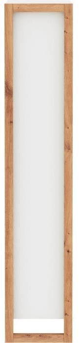 Meuble a chaussures - Blanc et chene - 12 paires - L70 x P25 x H125 cm - DENVER