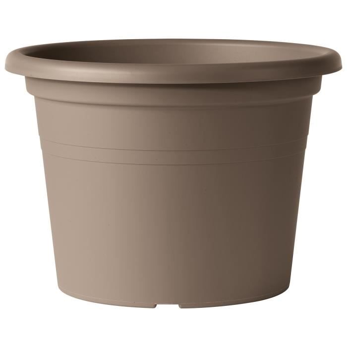DEROMA Pot de fleurs rond Day R camel - 60 x H41,8 cm - Coloris taupe