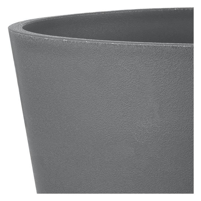 DEROMA Pot de fleurs Origin - 29 x 24 cm - 11 L - Gris