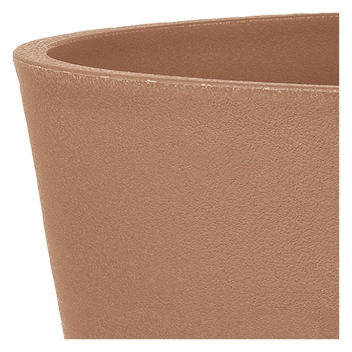 DEROMA Pot de fleurs Origin - 57,5 x 48 cm - 85 L - A roulettes - Terre cuite