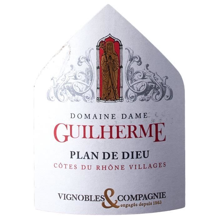 Domaine Dame Guilherme Plan de Dieu 2024 Côtes du Rhône Villages - Vin rouge de la Vallée du Rhône