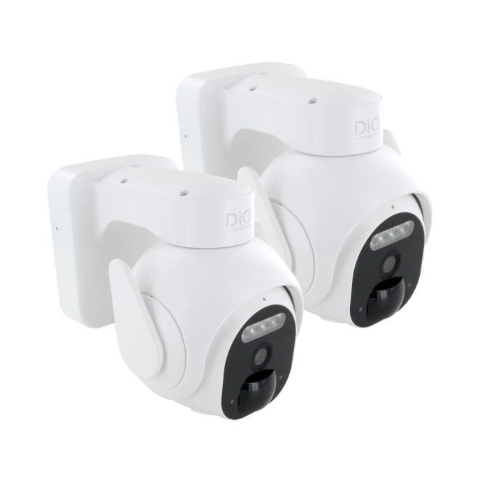 Caméras extérieures - DIO CONNECTED HOME - Lot de 2 - Rotatives - Batterie - 3MP
