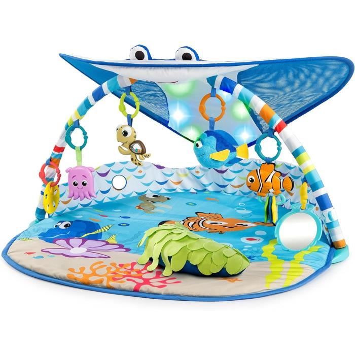 DISNEY BABY -NEMO-Tapis de sol éveil bébé évolutif Cadeau Noel bébé, guirlande lumineuse, miroir