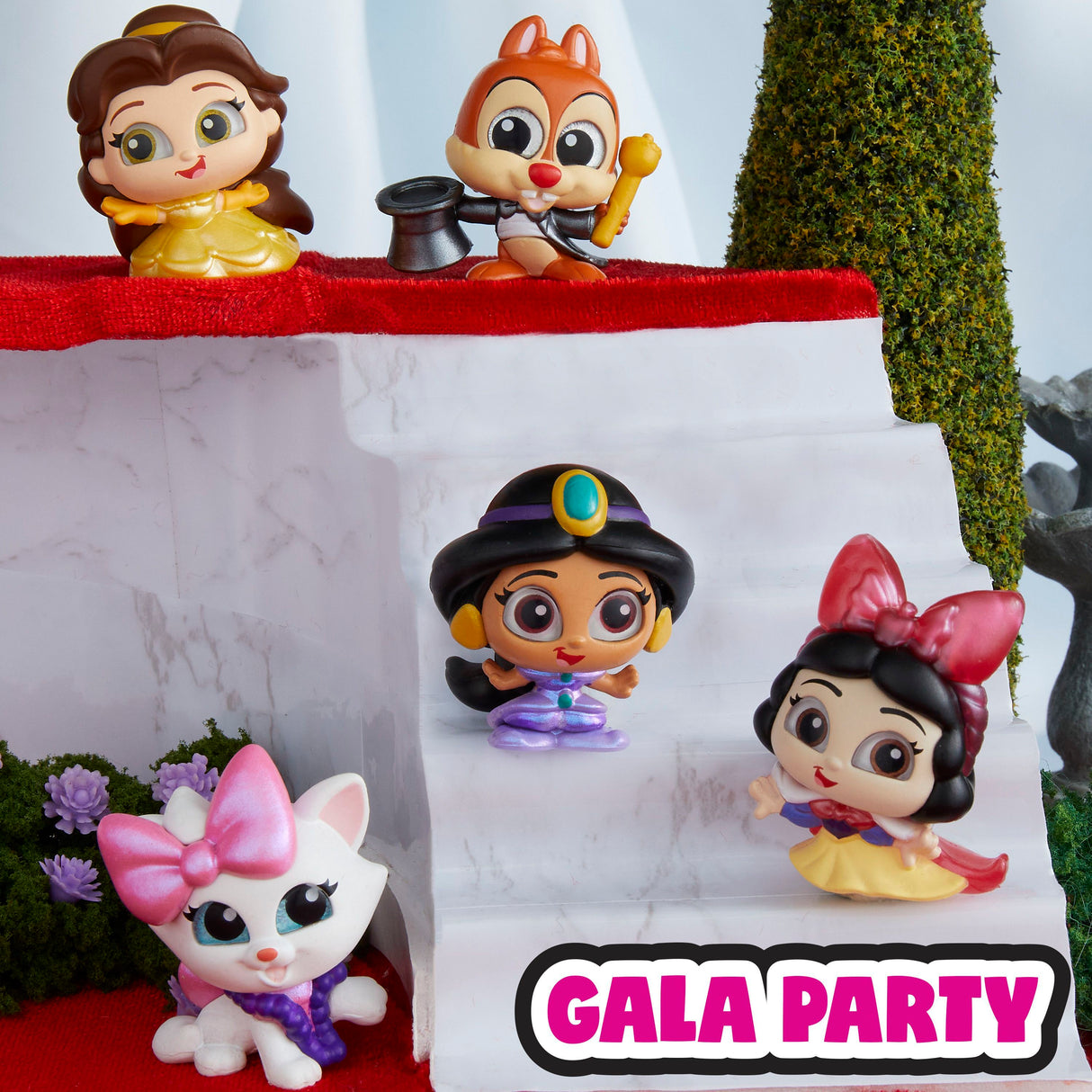 Doorables Coffret 4 mini-figurines DISNEY, Let's Party Multi Peek, Modele aléatoire a collectionner, Des 5 ans