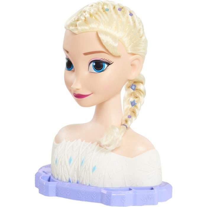 Tete a coiffer - REINE DES NEIGES - Tete a Coiffer Elsa Deluxe - Extensions, accessoires coiffure et color reveal, a partir de 3 ans