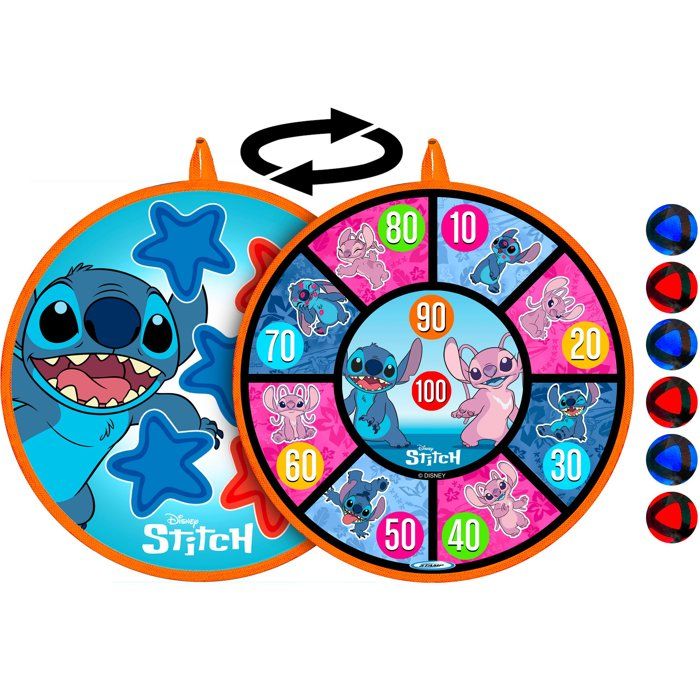 Cible et balles fléchettes - DISNEY - Stitch - Scratch - 36 cm