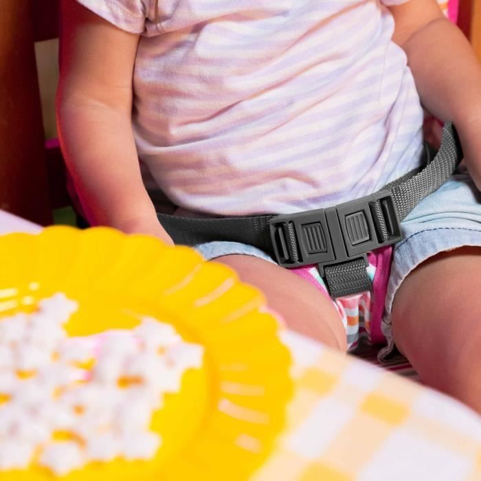 DISNEY BABY -MINNIE- Rehausseur de chaise pliable, nomade, de voyage, Léger et facile a nettoyer, Sac de transport inclus