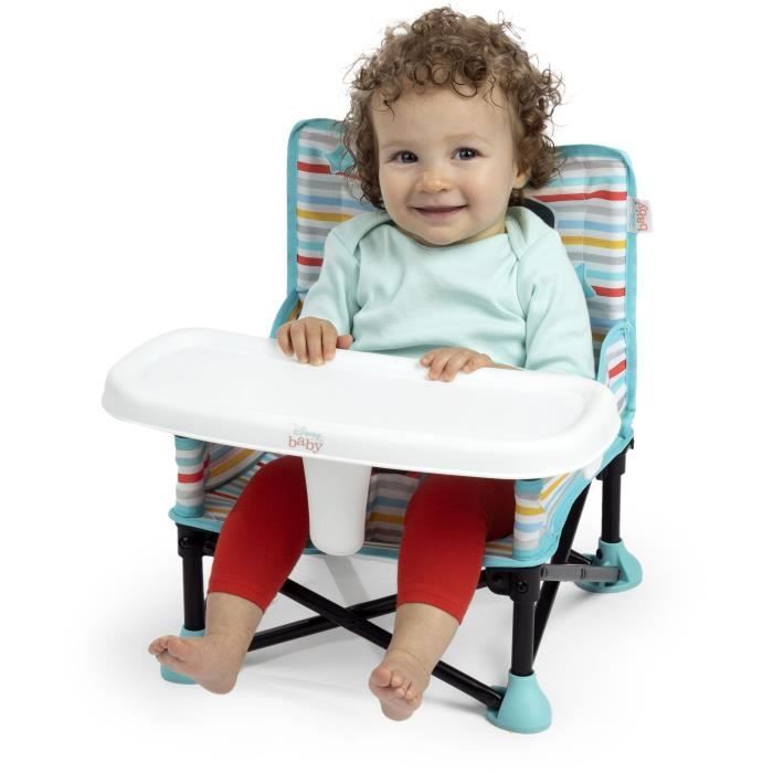 DISNEY BABY Chaise d'appoint Mickey Mouse, rÈhausseur Pop 'n Sit, intÈrieur, extÈrieur, pratique et compacte, pliage rapide, bleu