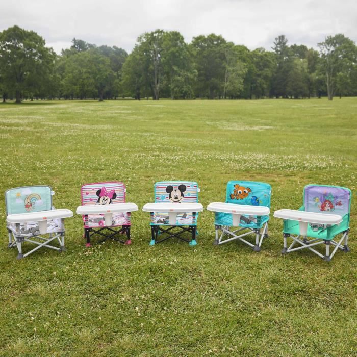 DISNEY BABY -MICKEY- Rehausseur de chaise pliable, nomade, de voyage, Léger et facile a nettoyer, Sac de transport inclus