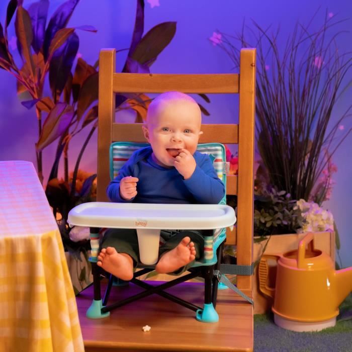 DISNEY BABY Chaise d'appoint Mickey Mouse, rÈhausseur Pop 'n Sit, intÈrieur, extÈrieur, pratique et compacte, pliage rapide, bleu