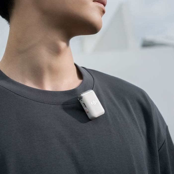 Émetteur sans fil - DJI - Mic 2 - Pearl White - Audio HD - Enregistrement 32 bits