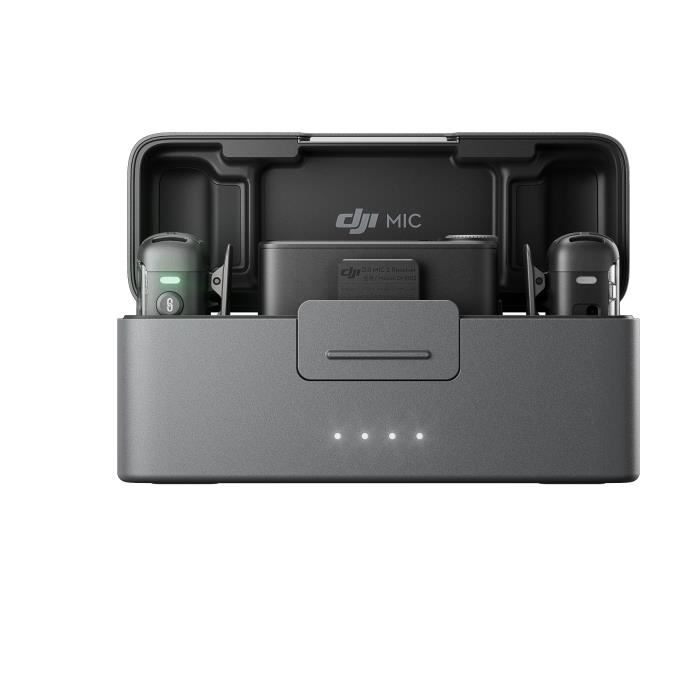 Boîtier de charge - DJI - Mic 2 - Autonomie jusqu'a 18 h - Connexion instantanée