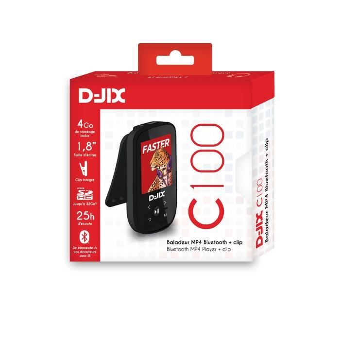 Baladeur MP4 - LOGICOM - C100 - 4GB - Bluetooth 4.0 - Noir