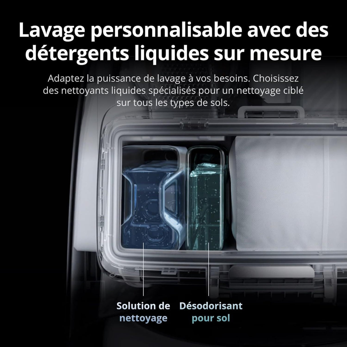 DJI ROMO P - Robot Aspirateur Laveur avec Station - Design Transparent - 25 000 Pa - Détection au millimetre - 200 j sans Entretien