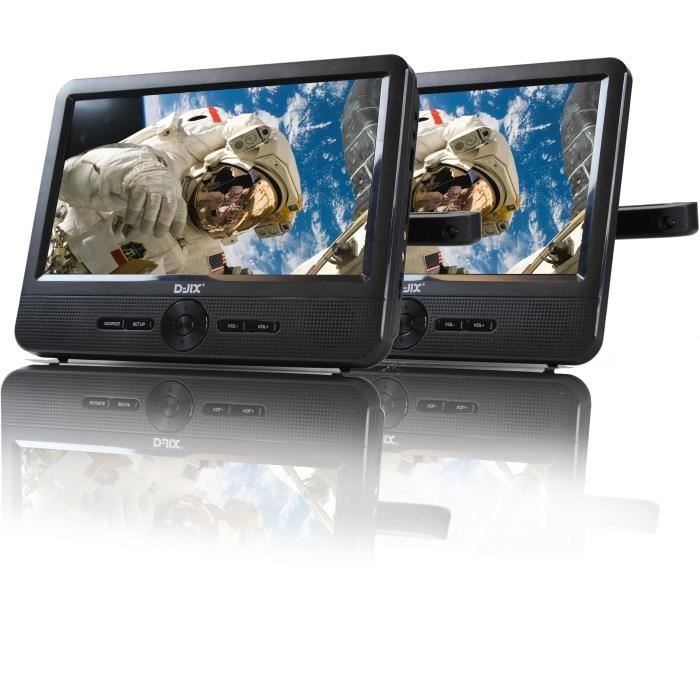 Lecteur DVD portable DJIX PVS906-50SM 9 - Double Ècran - Autonomie 2h - Noir