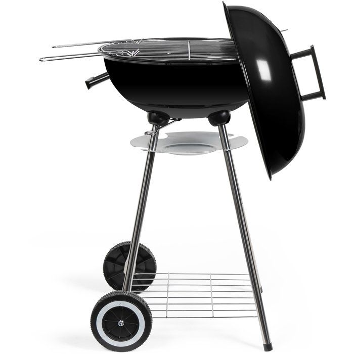 Barbecue a charbon - LIVOO - DOC172N - Surface de cuisson Ř 41 cm - Grille en acier chromé - Cuve et couvercle en acier émaillé