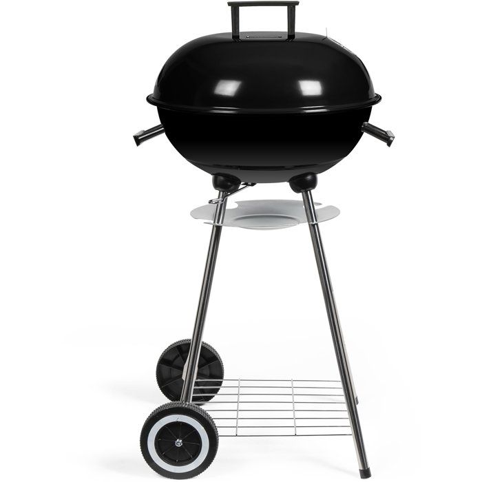 Barbecue a charbon - LIVOO - DOC172N - Surface de cuisson Ř 41 cm - Grille en acier chromé - Cuve et couvercle en acier émaillé