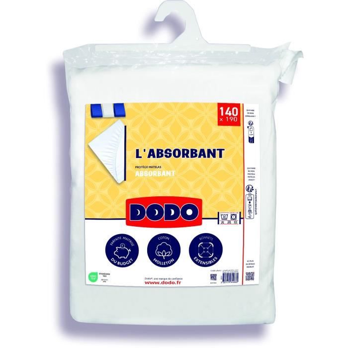 Protege Matelas Absorbant - DODO - 140 x 190 cm - Polyester