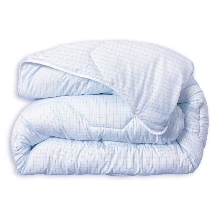 DODO Couette tempérée 300gr/m² 140x200 cm - Protection anti punaise, anti acarien - Blanc - Fabriqué en France